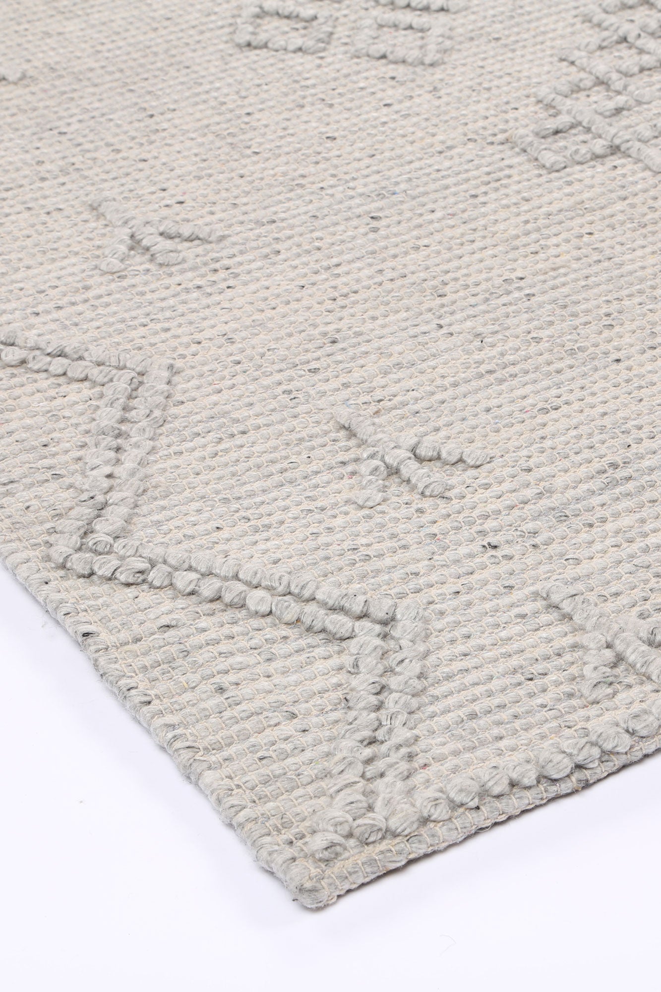 Goa Aztec Wool Blend In Grey Rug
