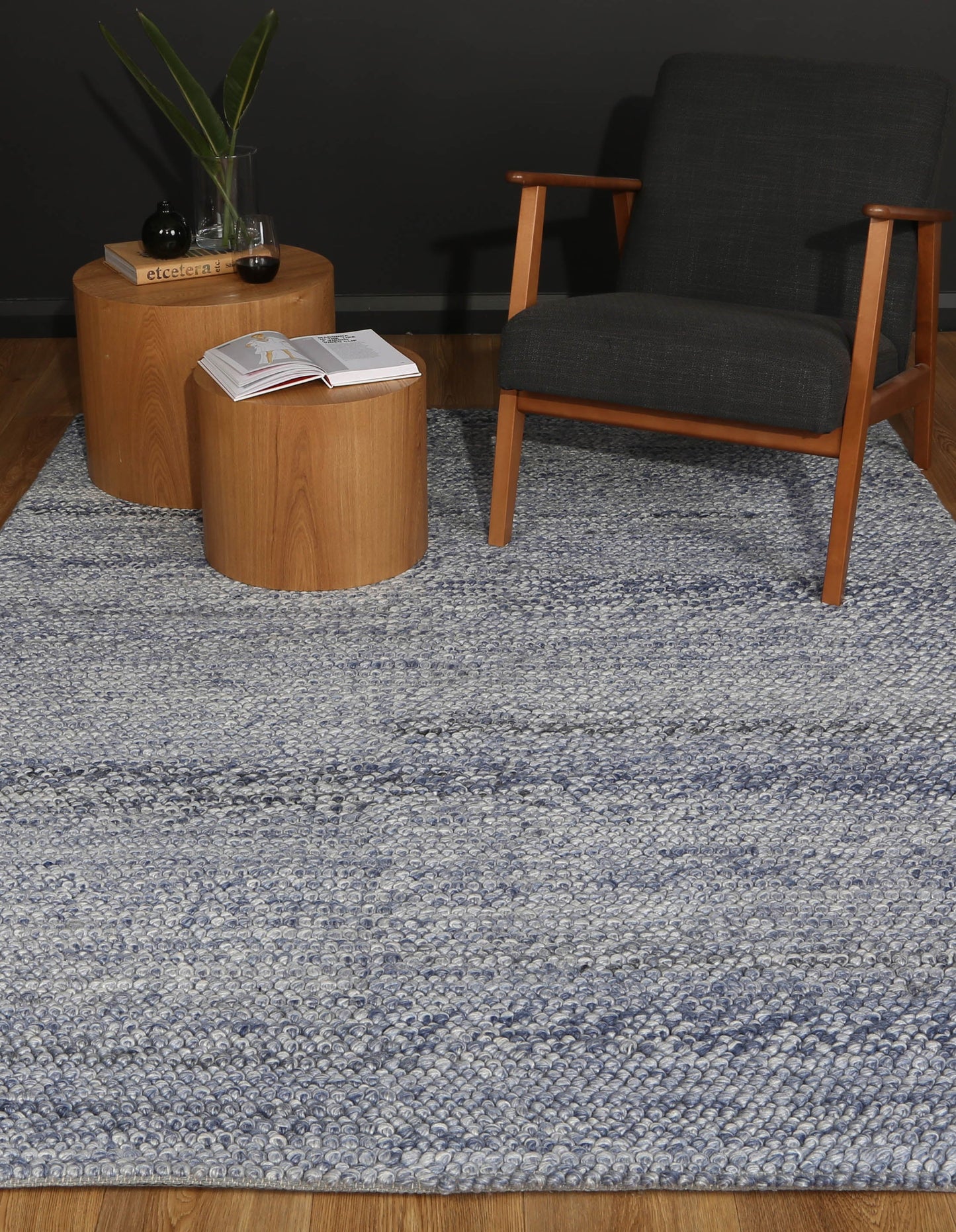 Harlow Loopy Blend In Blue Rug