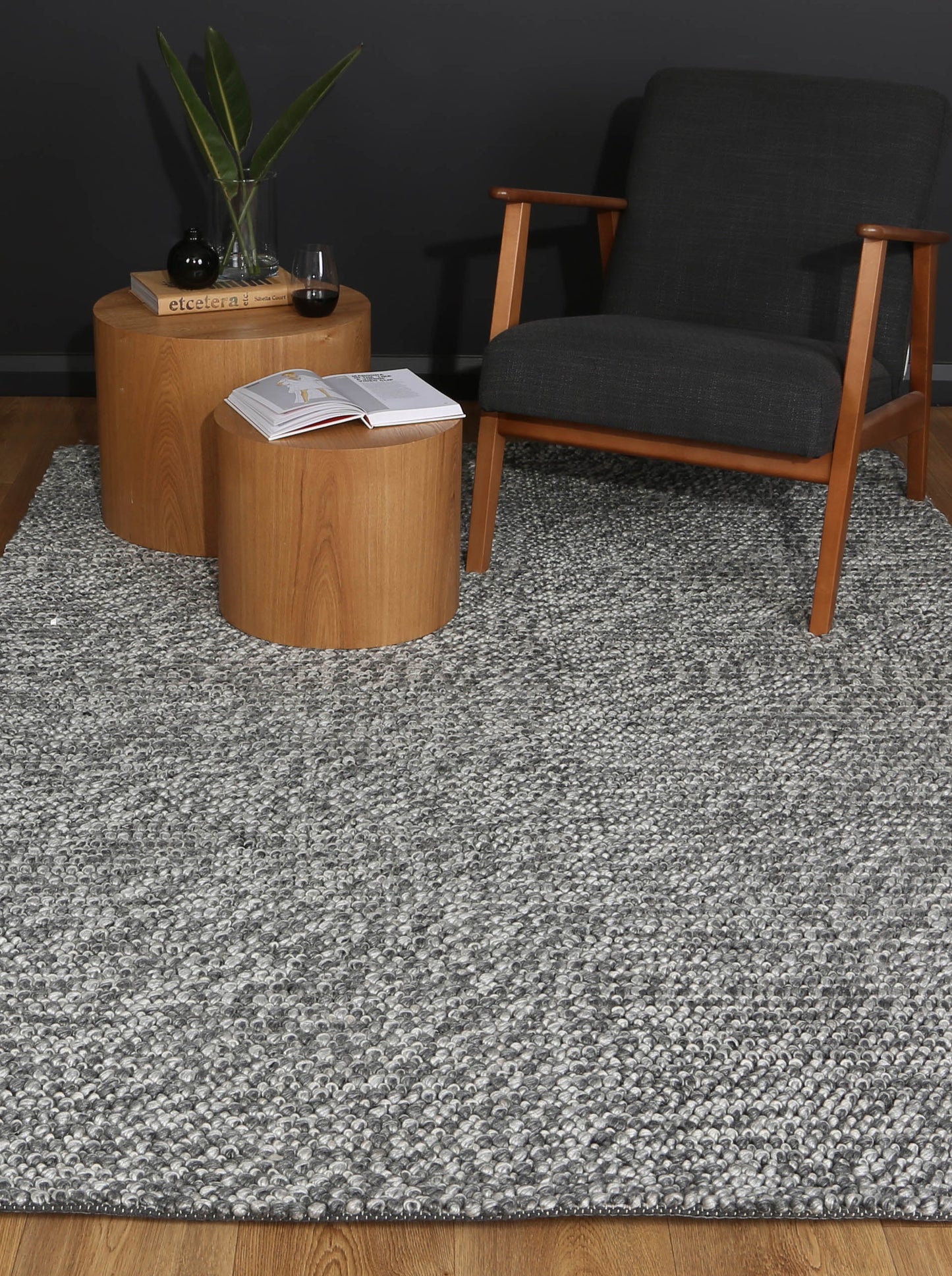 Harlow Loopy Blend In Charcoal Rug