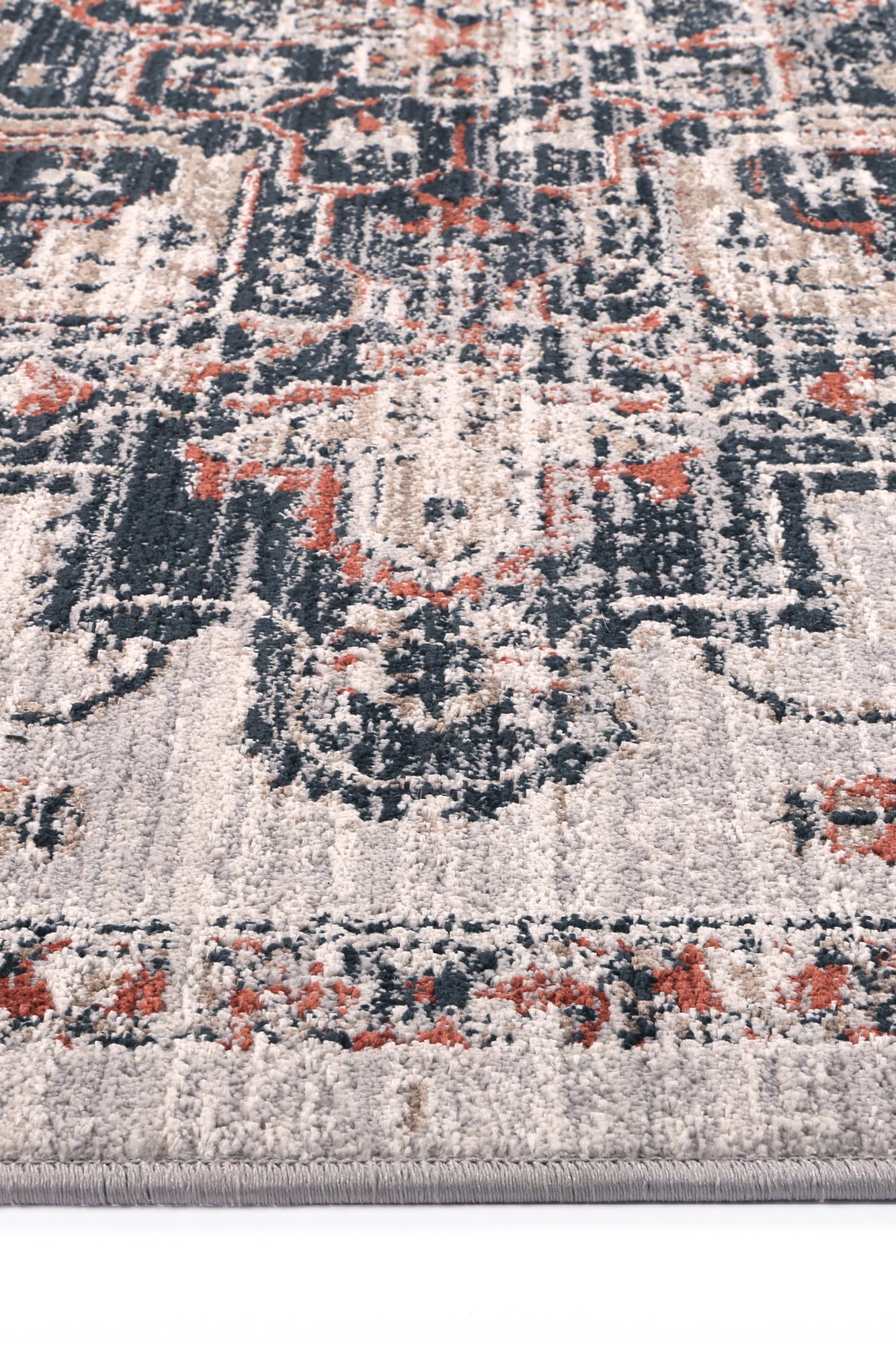 Havana Abajo Contemporary In Grey & Blue Rug