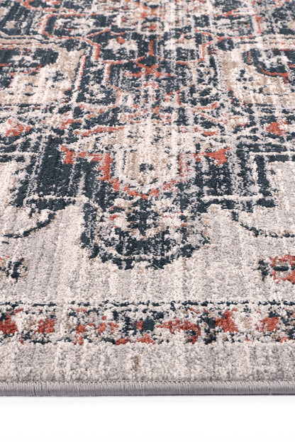 Havana Abajo Contemporary In Grey & Blue Rug