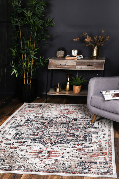 Havana Abajo Contemporary In Grey & Blue Rug