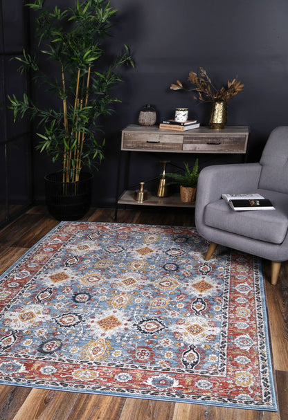 Havana Papian Transitional In Charcoal & Blue Rug