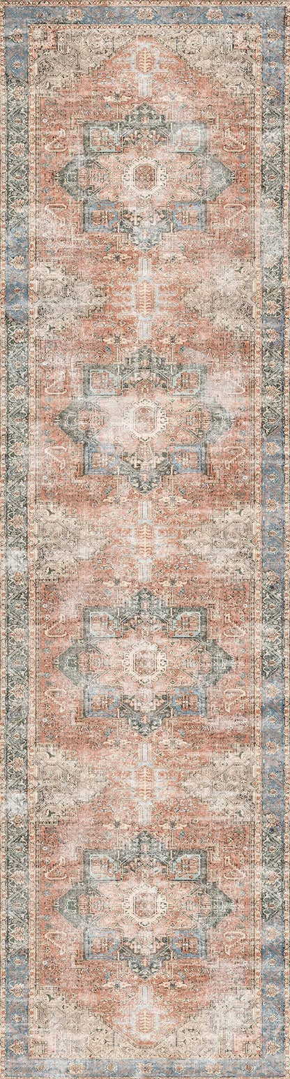 Distressed Vintage Cezanne In Multicolour Rug