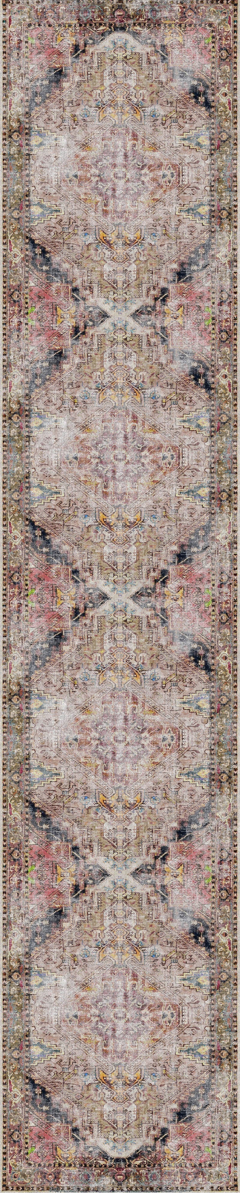 Distressed Vintage Derya Multicolour Rug