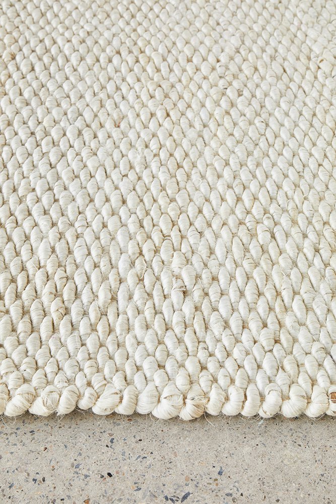 HIVE Modern Style In White Rug