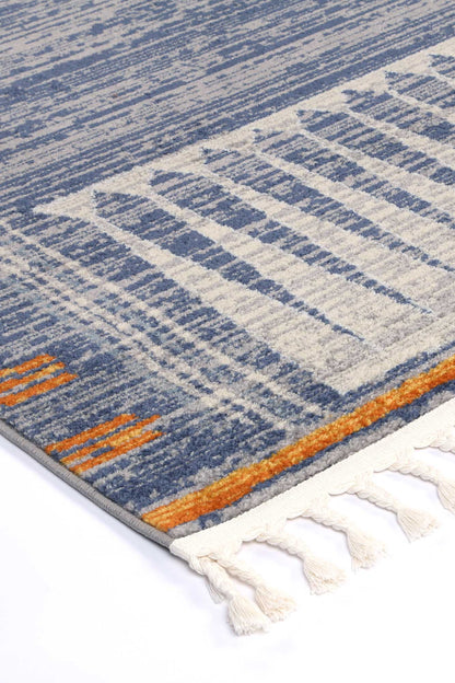 Inca Quito Contemporary In Blue Rug