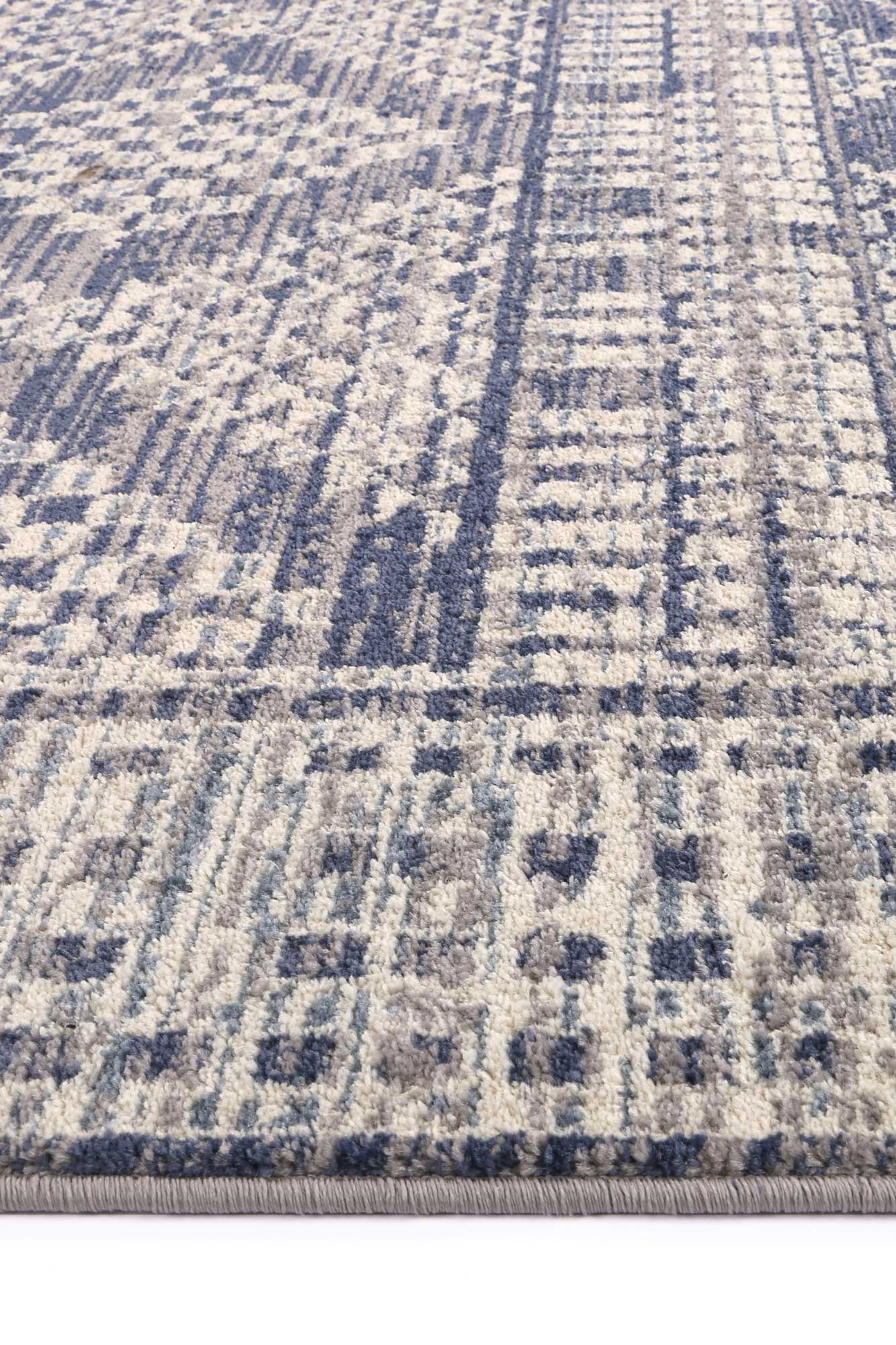 Inca Jauja Contemporary In Blue Rug