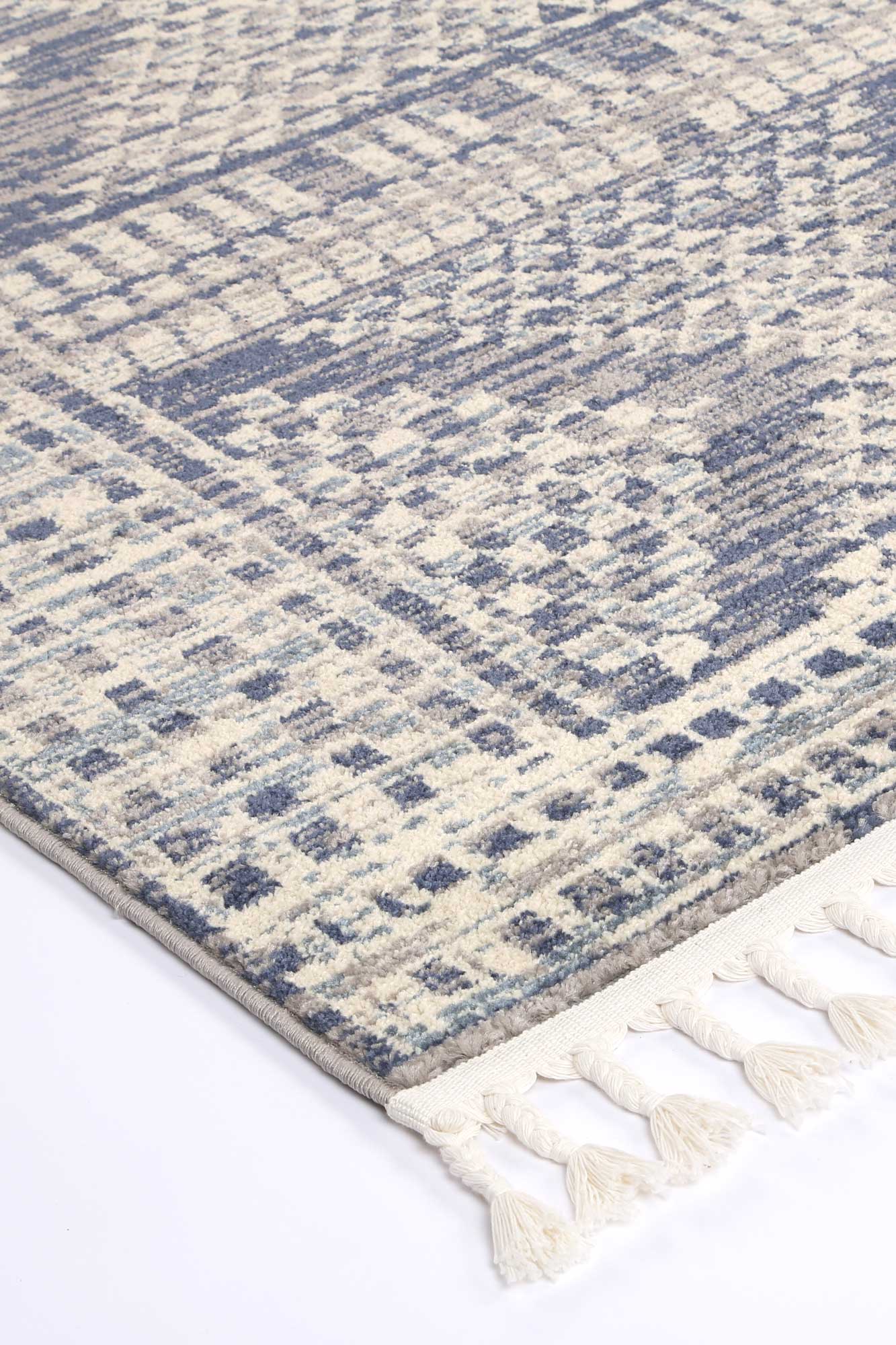 Inca Jauja Contemporary In Blue Rug