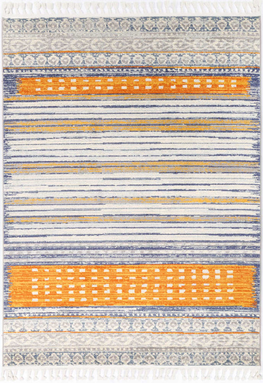 Inca Chuqito Contemporary In Orange Rug