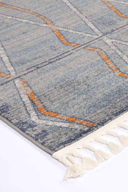 Inca Catarpe Contemporary In Blue Rug