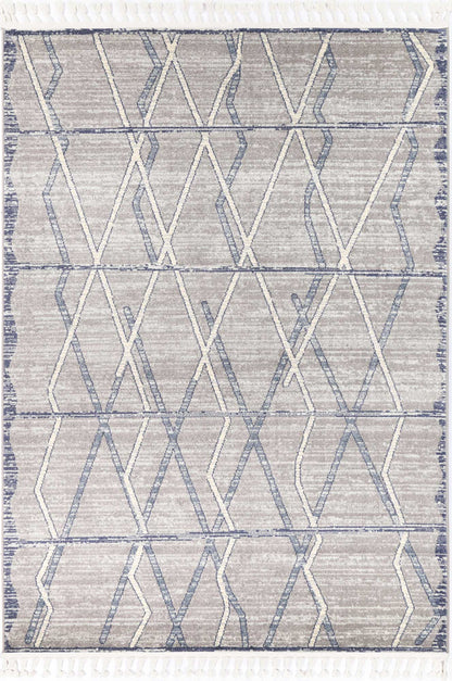 Inca Tupzia Contemporary In Blue & Grey Rug