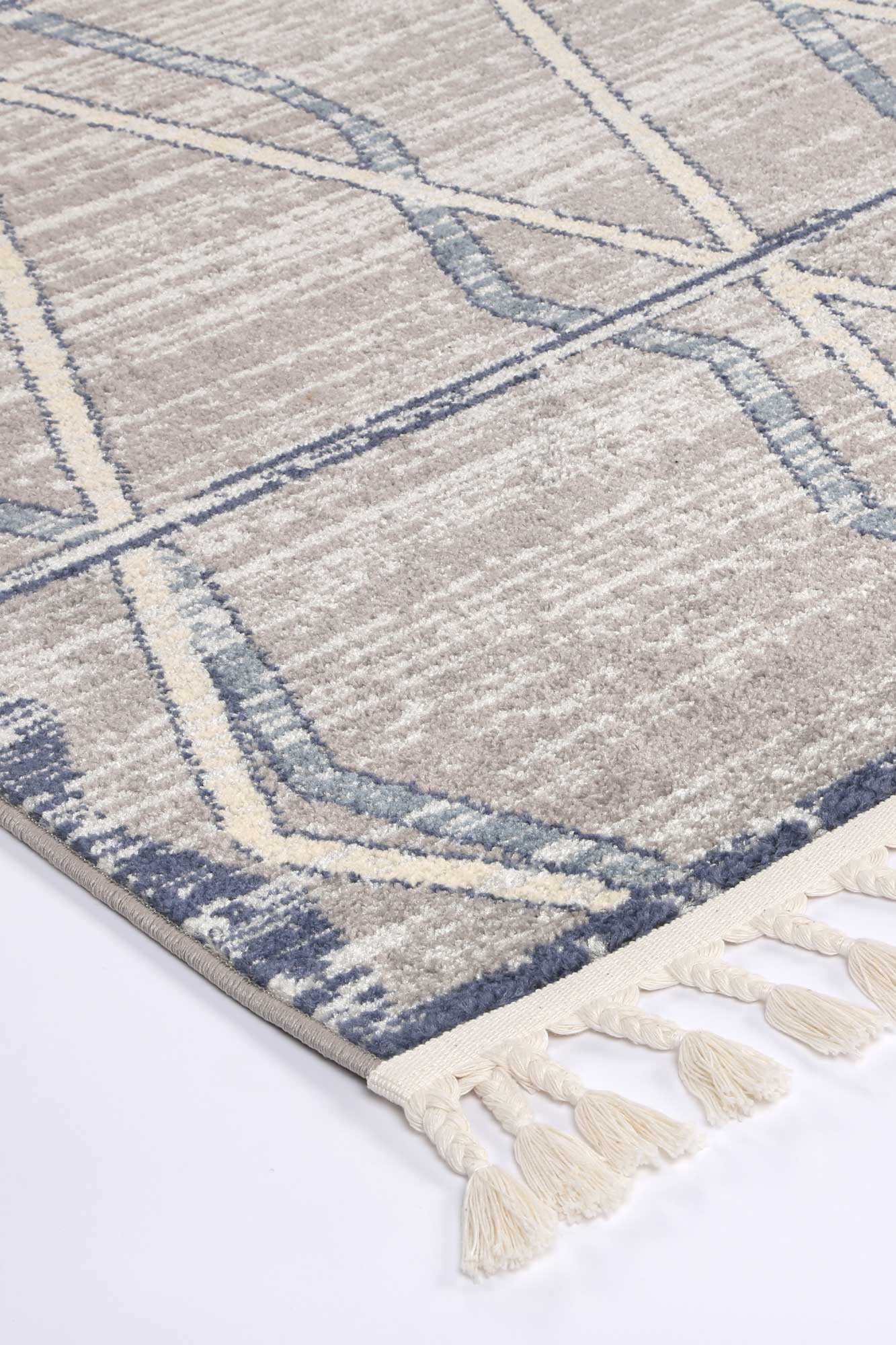 Inca Tupzia Contemporary In Blue & Grey Rug