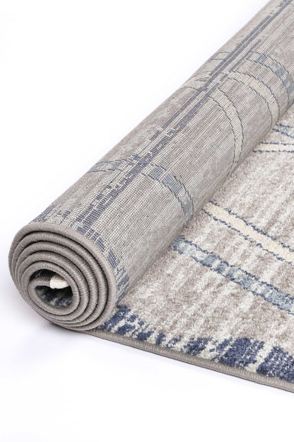 Inca Tupzia Contemporary In Blue & Grey Rug