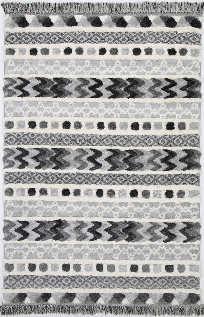 Karzey Kunzum Tribal In Grey Rug