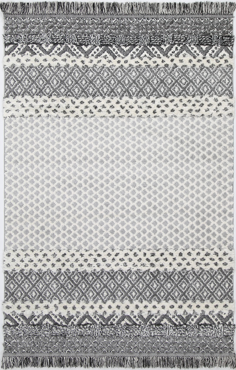 Karzey Dhankar Tribal In Grey Rug