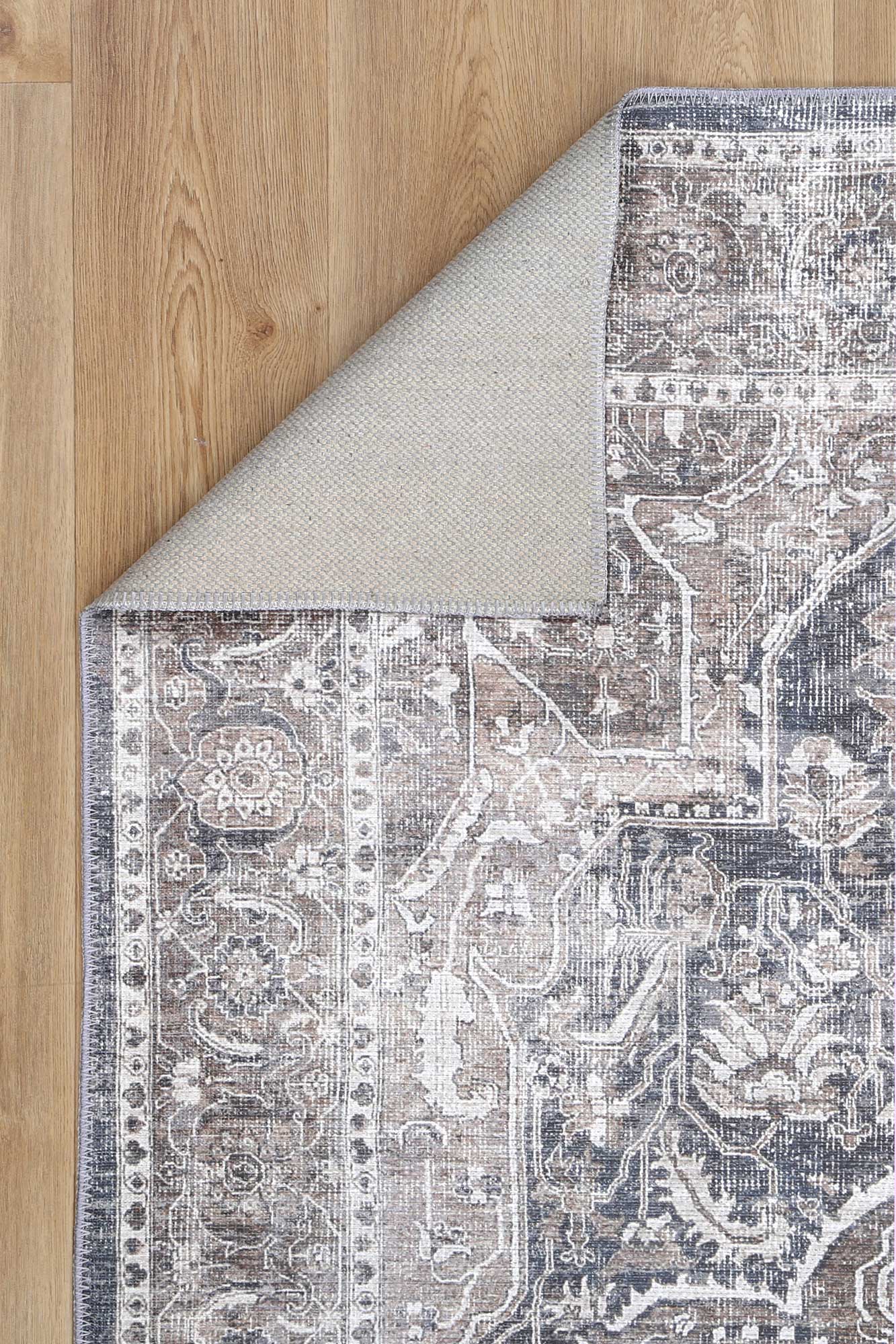 Distressed Vintage Kendra Ash Runner Rug