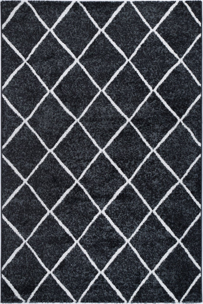 Christina Trellis Contemporary In Charcoal Rug