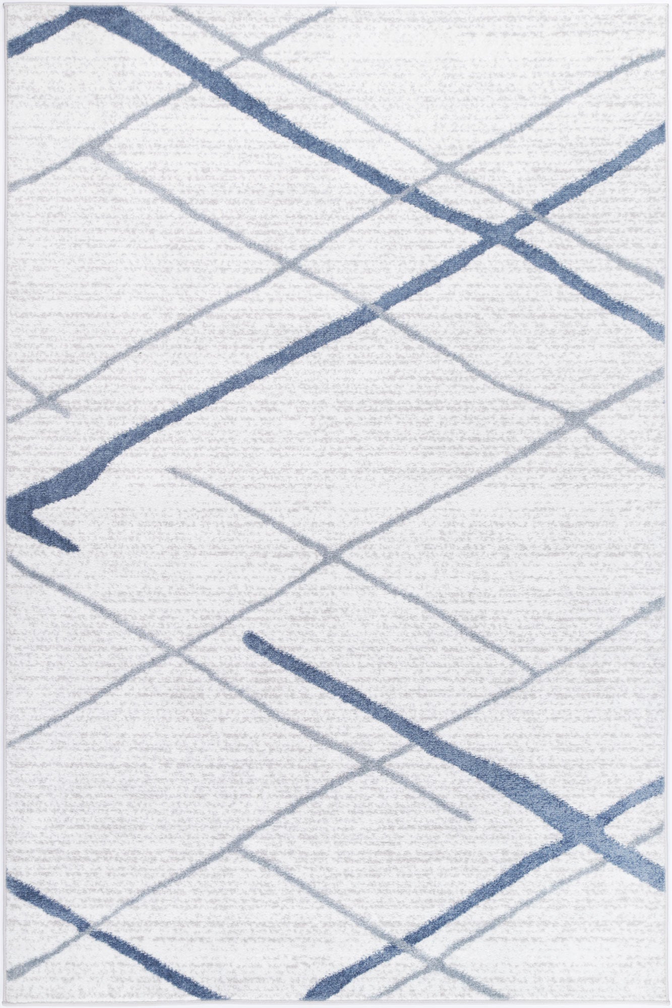 Christina Lattice Contemporary In Blue Rug