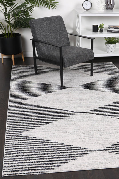 Christina Diamond Contemporary In Charcoal Rug