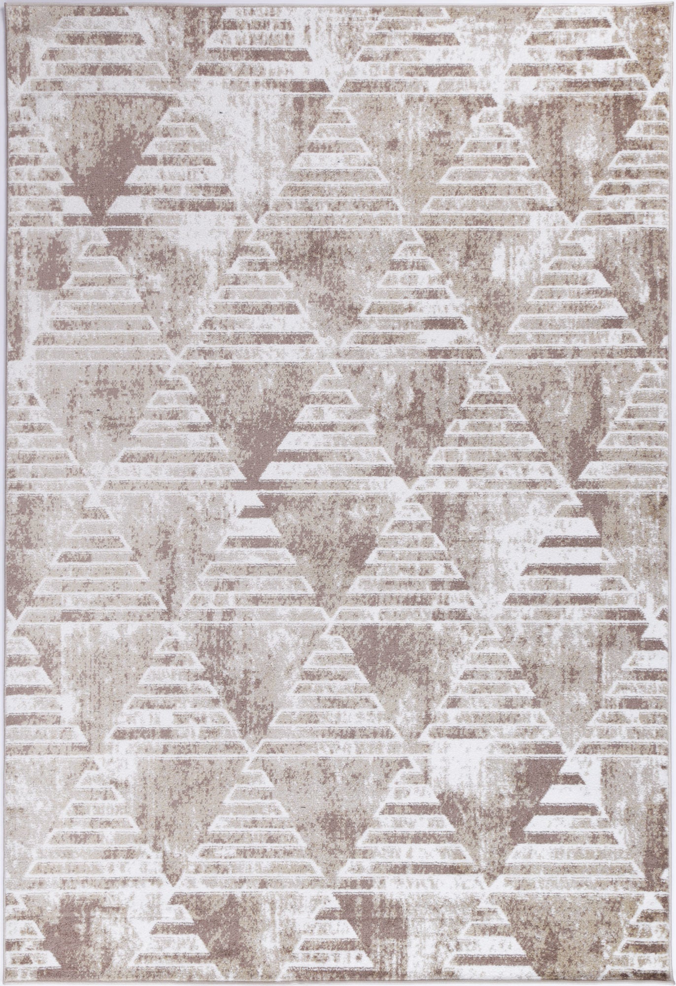 Christina Matrix Geometric In Latte Rug