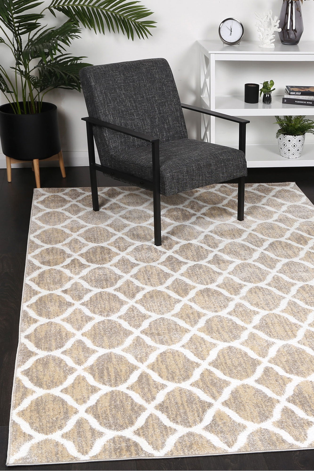 Christina Repeat Contemporary In Latte Rug