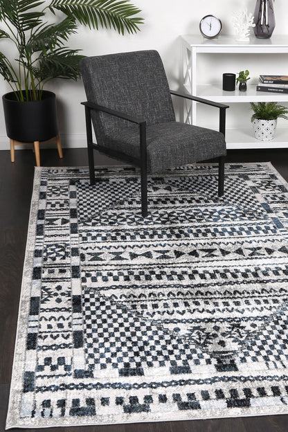 Christina Aztec Contemporary in Blue Rug