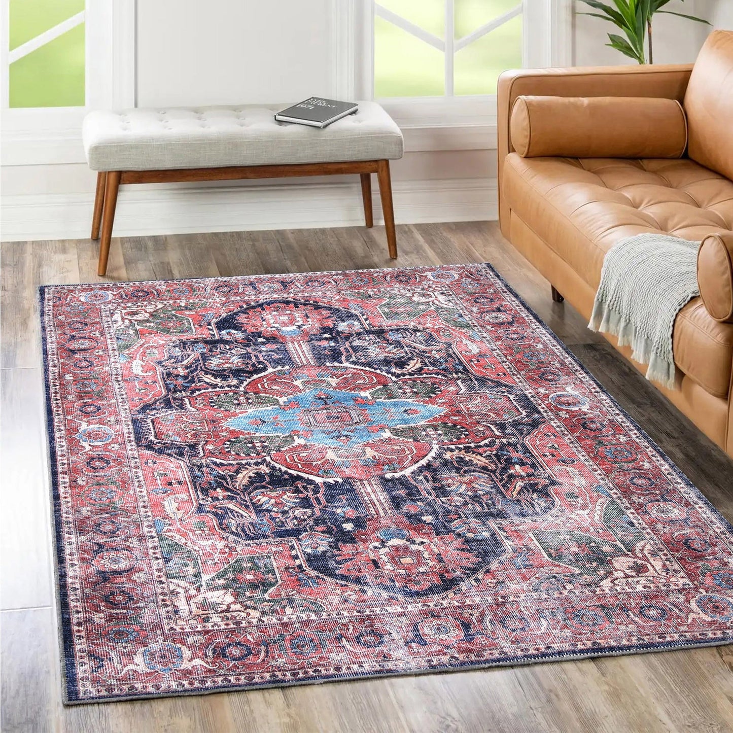 Distressed Vintage Kendra In Multicolour Rug