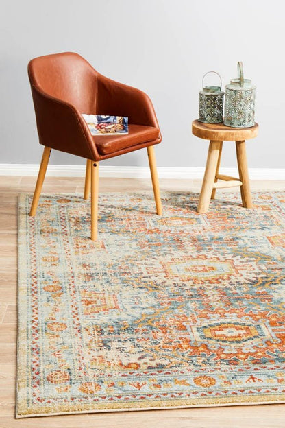 Legacy in Blue and Multi Coloured Rug