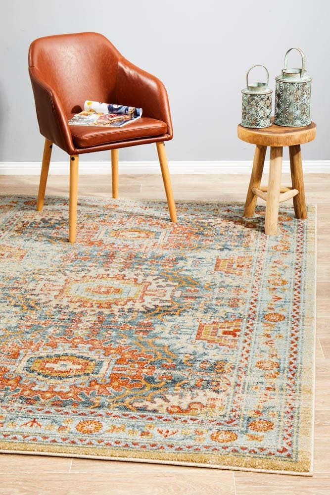 Legacy in Blue and Multi Coloured Rug