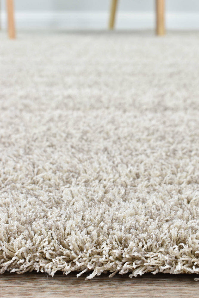 Lila Monochromatic Genteel Elegance Shaggy Pile 040 In Latte Rug