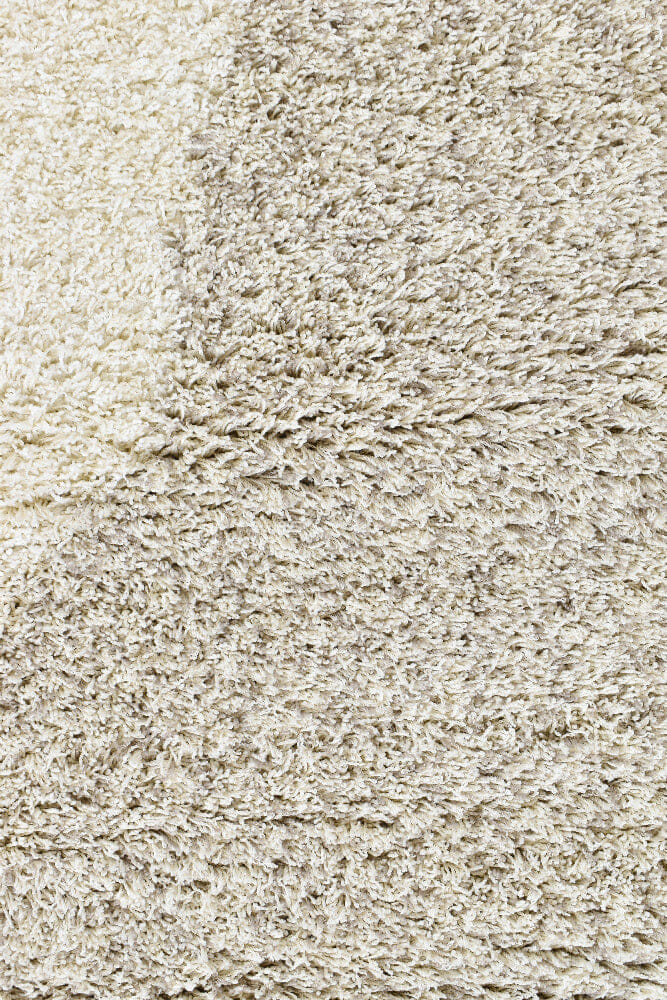 Lila Luxury Beautiful Shaggy Pile Edgy Design 650 In Latte Rug