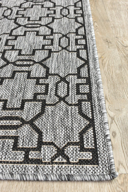 Alaska 208 in Grey & Black : Runner Rug