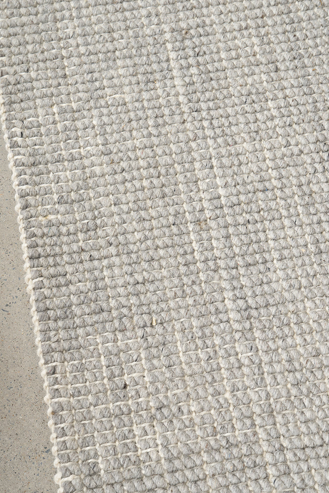 Madras Parker Dove In White & Grey Rug