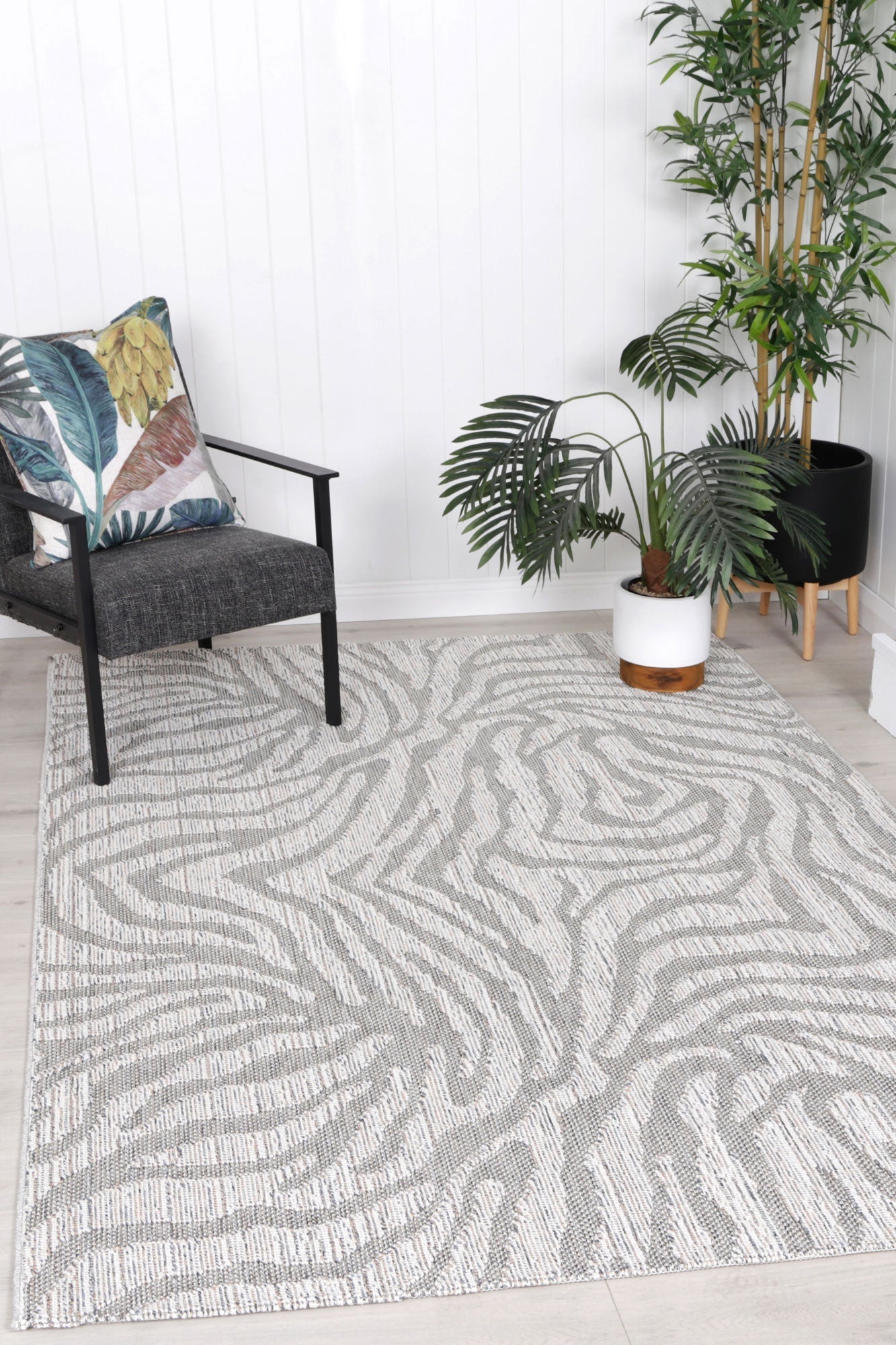 Falklands Safari Indoor / Outdoor In Grey Rug