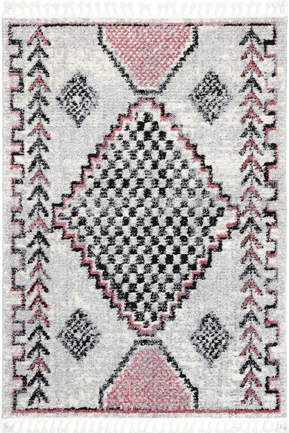 Mario Tocapus Geometric In Grey & Pink Rug