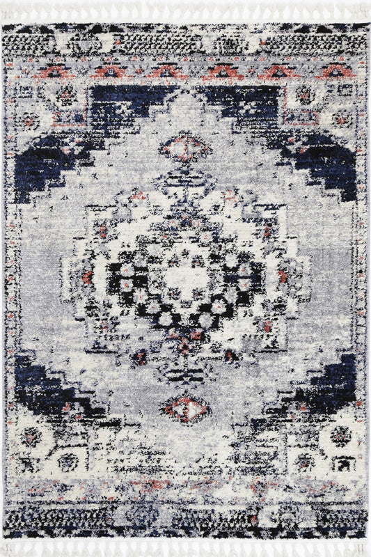 Mario Antique Transitional In Blue Rug