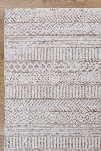 Maryland Kerman Tribal Soft In Beige & White Rug