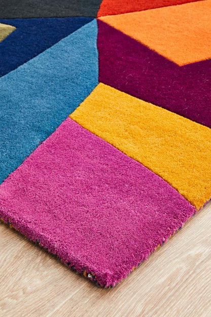 Crayon Matrix In Multi Coloured : Runner Rug