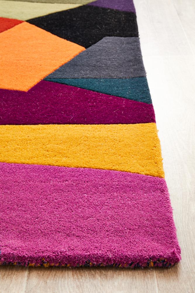 Crayon Matrix In Multi Coloured : Runner Rug