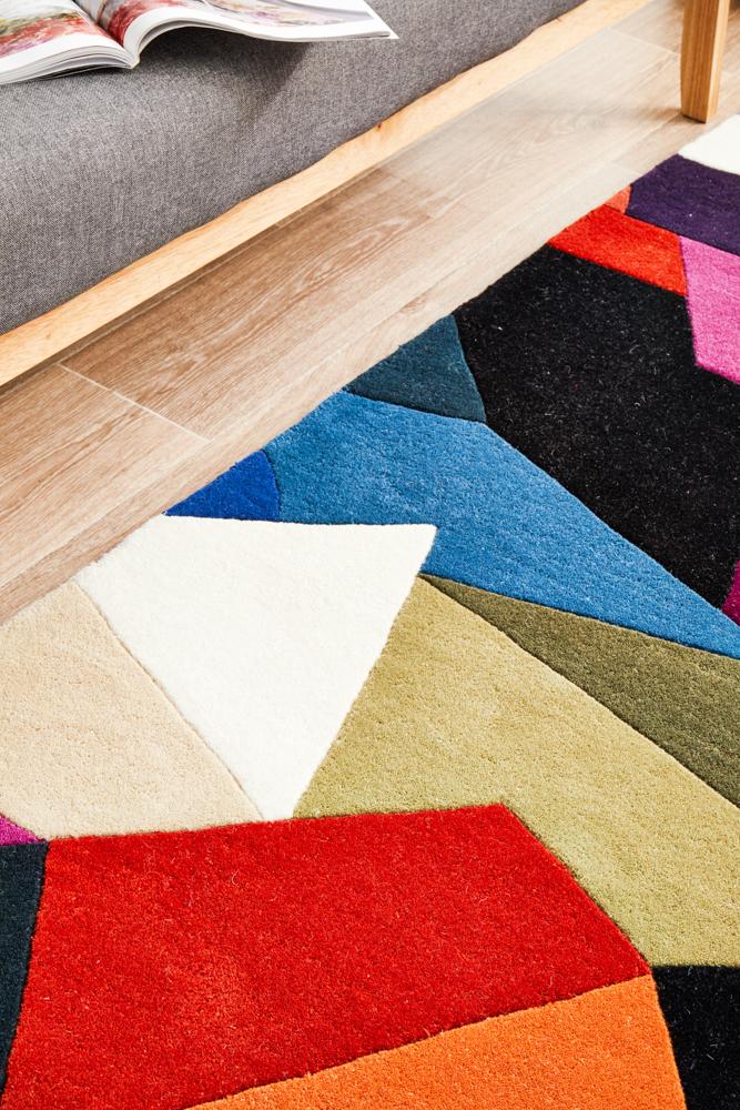 Crayon Matrix In Multi Coloured : Runner Rug