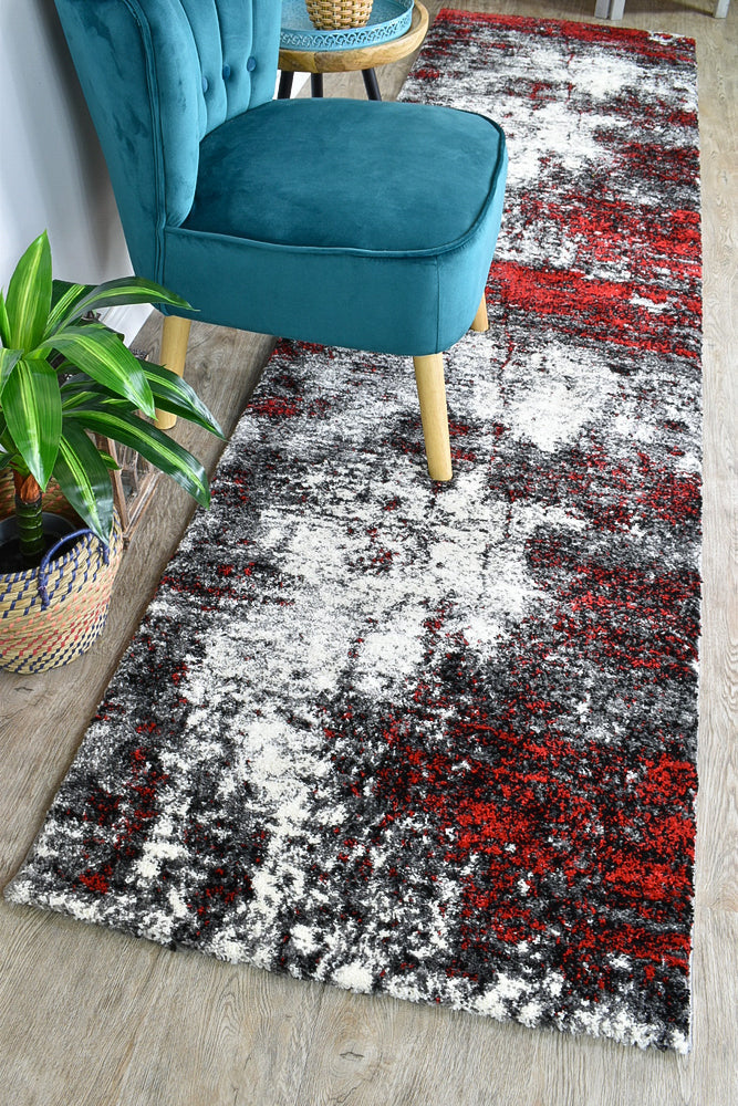 Dahlia 651 In White & Red Rug