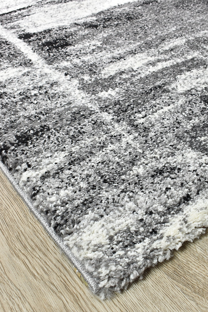 Dahlia 347 In Light & Dark Grey : Runner Rug