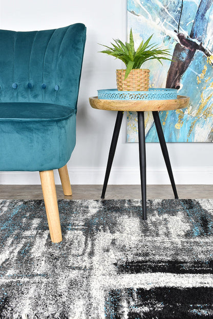 Dahlia 347 In Light Grey & Turquoise Rug