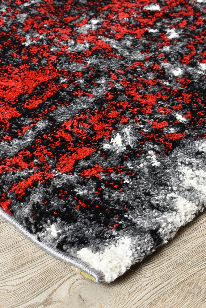 Dahlia 651 In White & Red Rug