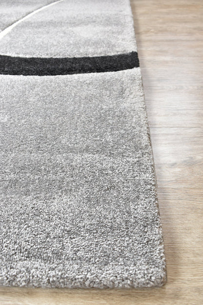 Dahlia 798 In Light Grey & Black Rug