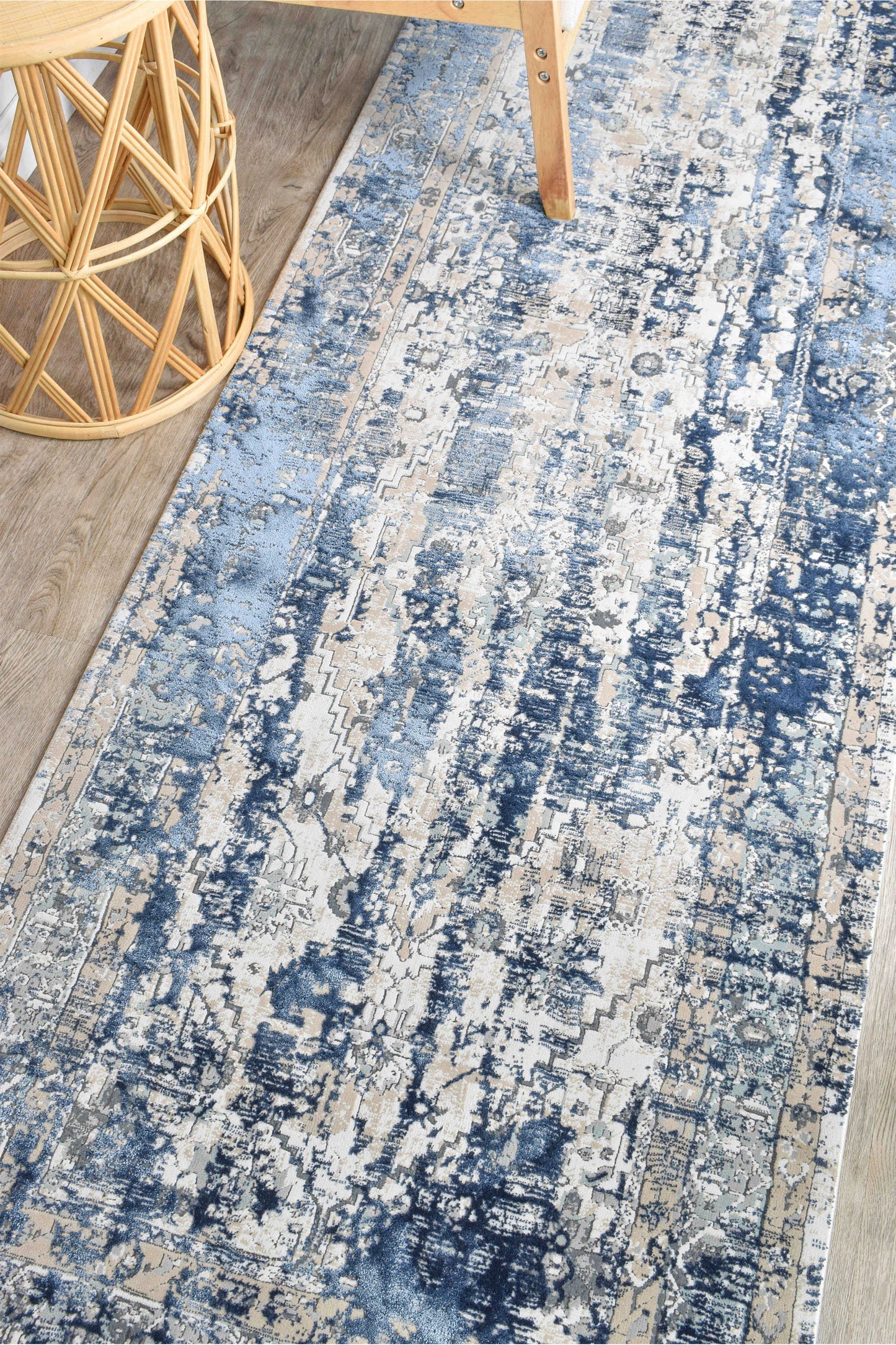 Oasis 27340A Vintage Denim : Runner Rug