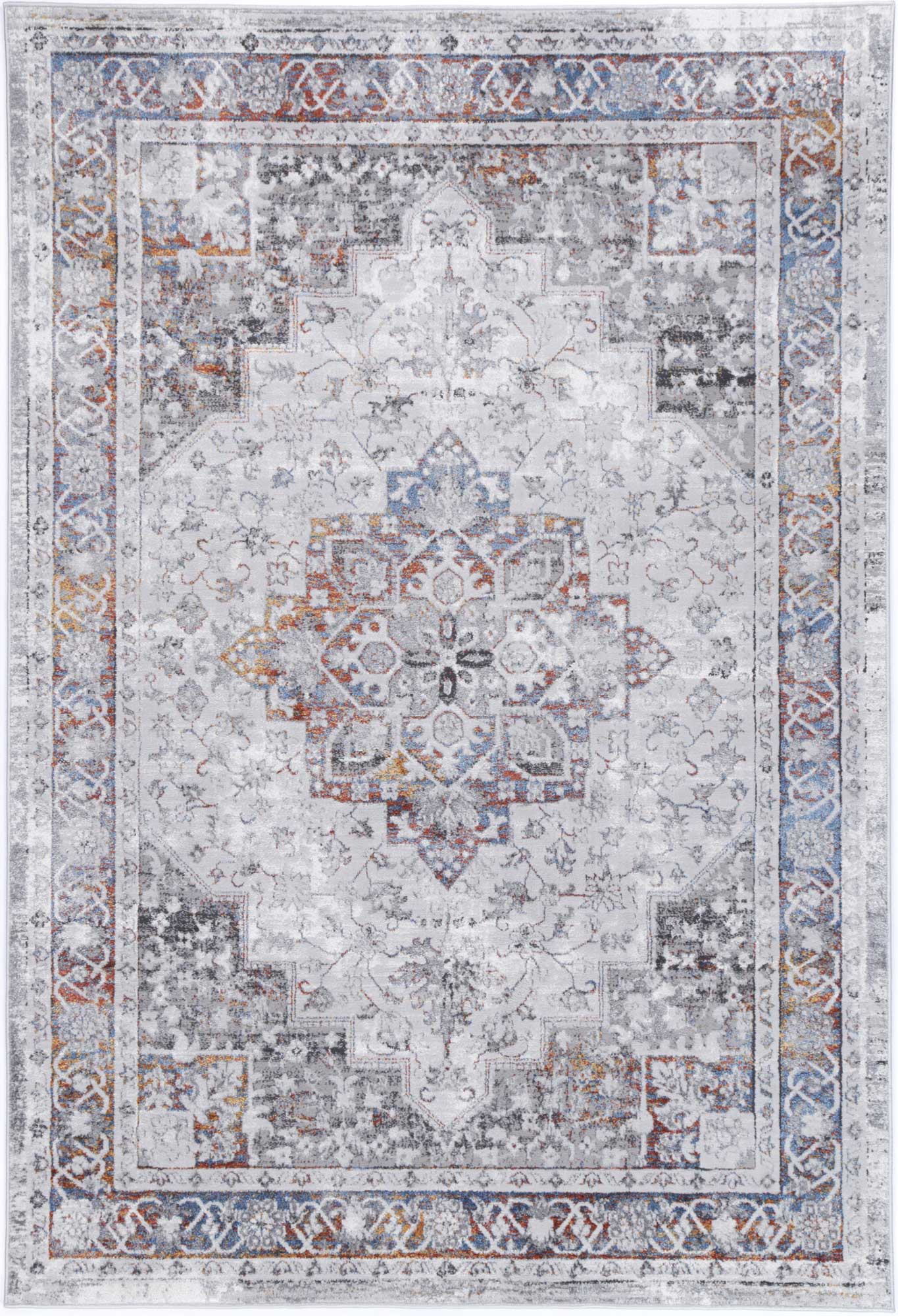 Malo Camila Traditional In Grey & Blue Rug