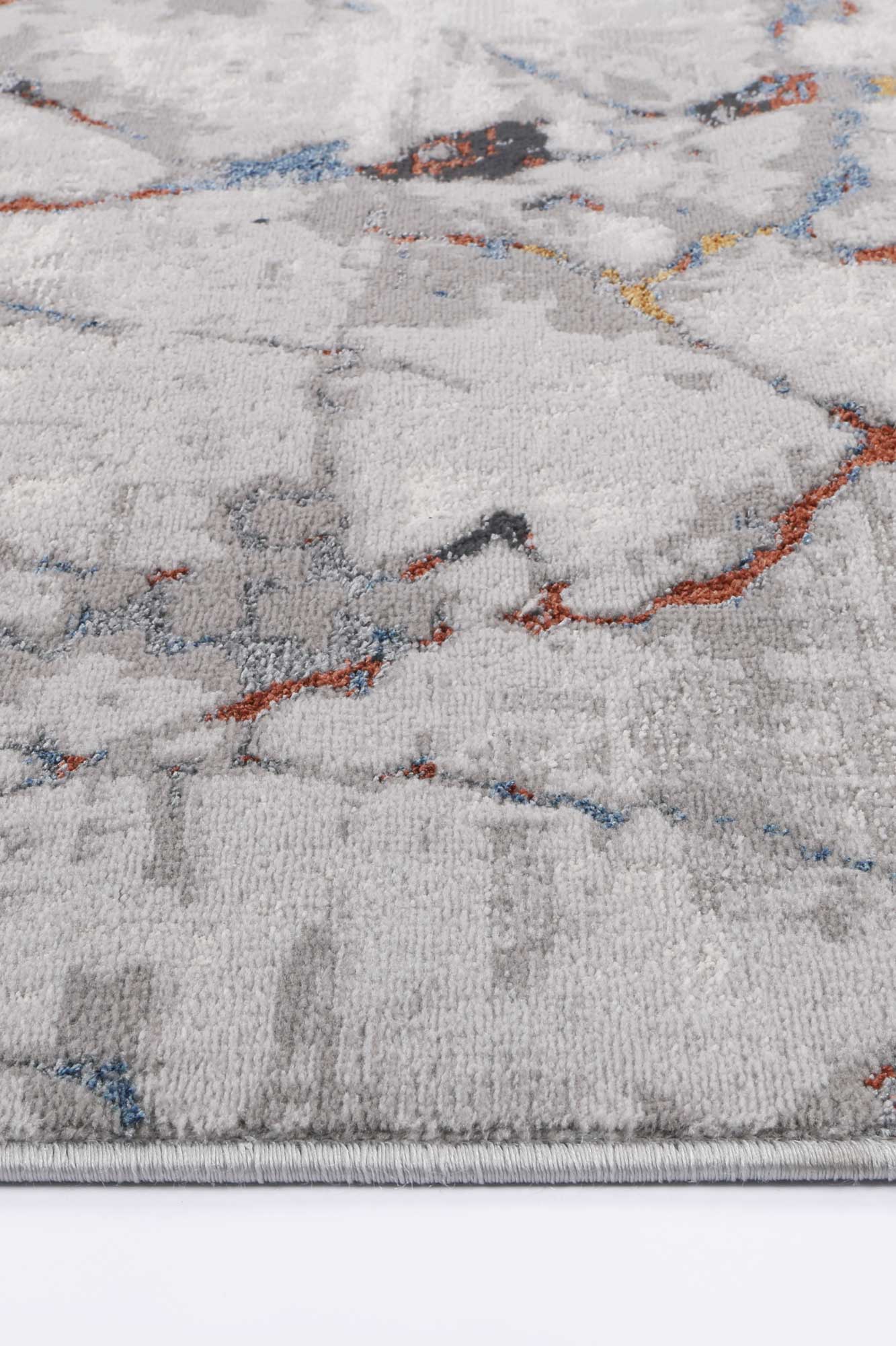 Malo Vincent Abstract In Grey & Multicolour Rug