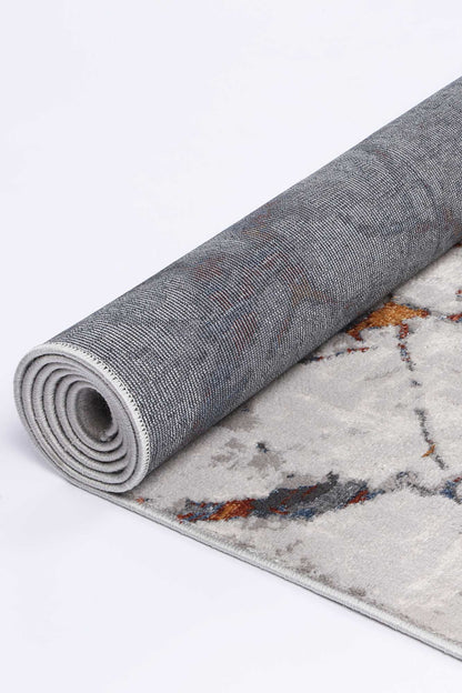 Malo Vincent Abstract In Grey & Multicolour Rug